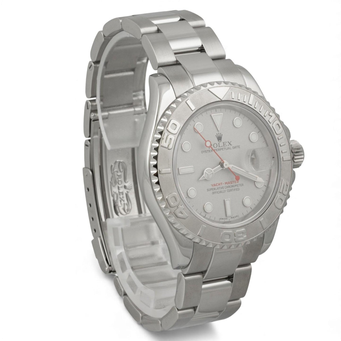 Rolex Yacht-Master YM1 Silver Dial Platinum Stainless Steel 40mm 16622 BOX + TAG