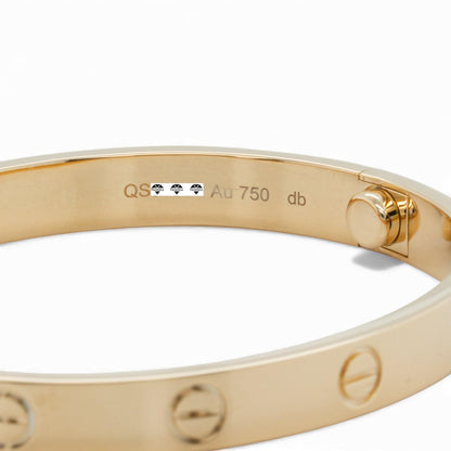 NEW STYLE Cartier Love 18k Yellow Gold Classic Bracelet Size 16 BAG RCT BOX CERT