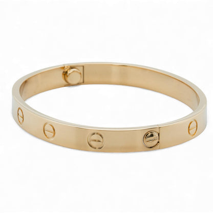 NEW STYLE Cartier Love 18k Yellow Gold Classic Bracelet Size 16 BAG RCT BOX CERT