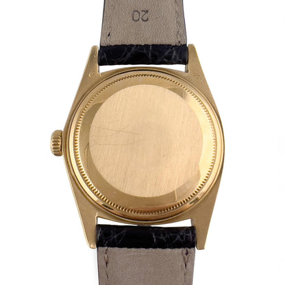 1971 Rolex Day-Date 1807 BARK Black Diamond Dial 36mm 18k Yellow Gold Watch