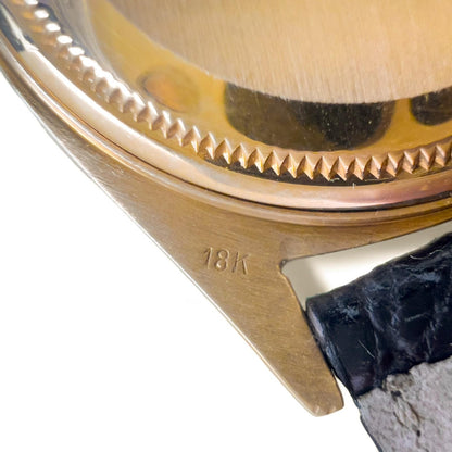 1971 Rolex Day-Date 1807 BARK Black Diamond Dial 36mm 18k Yellow Gold Watch