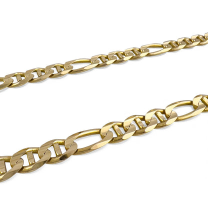 14k Solid Yellow Gold Figaro Mariner Link 6.00mm Chain Necklace 24" 32.3g ITALY