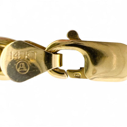 14k Solid Yellow Gold Figaro Mariner Link 6.00mm Chain Necklace 24" 32.3g ITALY
