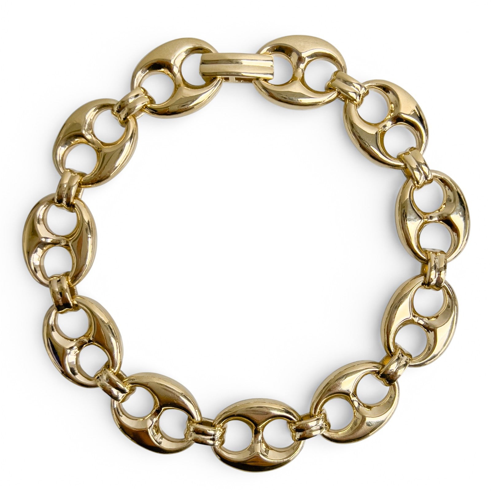 14k Yellow Gold Chunky Gucci Mariner Link 16.00mm Bracelet 10.25