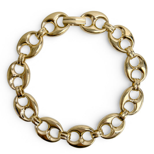 14k Yellow Gold Chunky Gucci Mariner Link 16.00mm Bracelet 10.25" 105.8g HEAVY