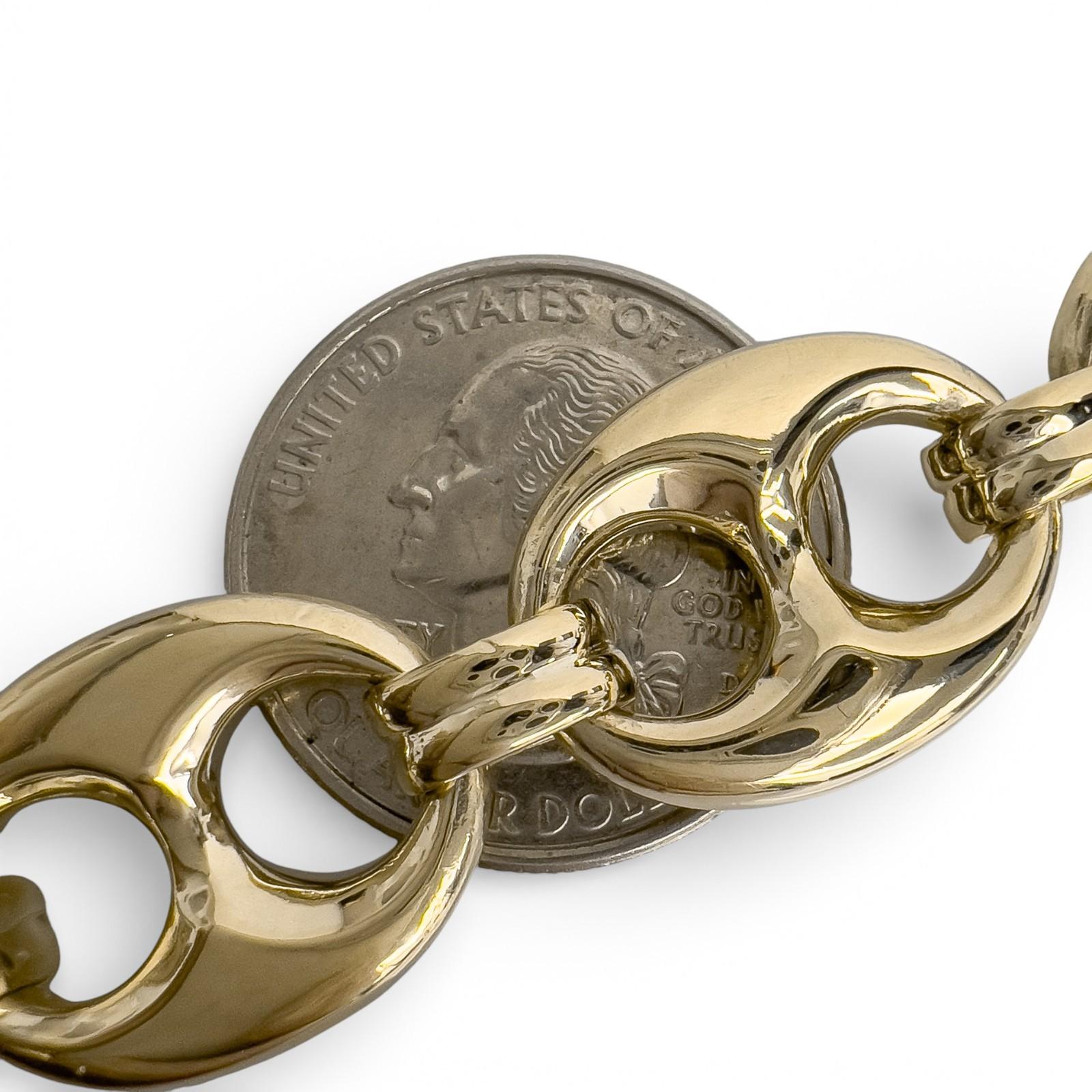 14k Yellow Gold Chunky Gucci Mariner Link 16.00mm Bracelet 10.25