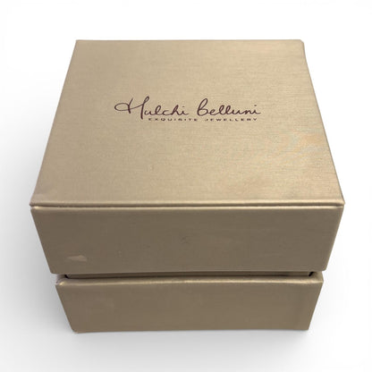 Hulchi Belluni Tresore Trio Diamond 18k Gold Slider Stretch Bracelet BOX + CARD
