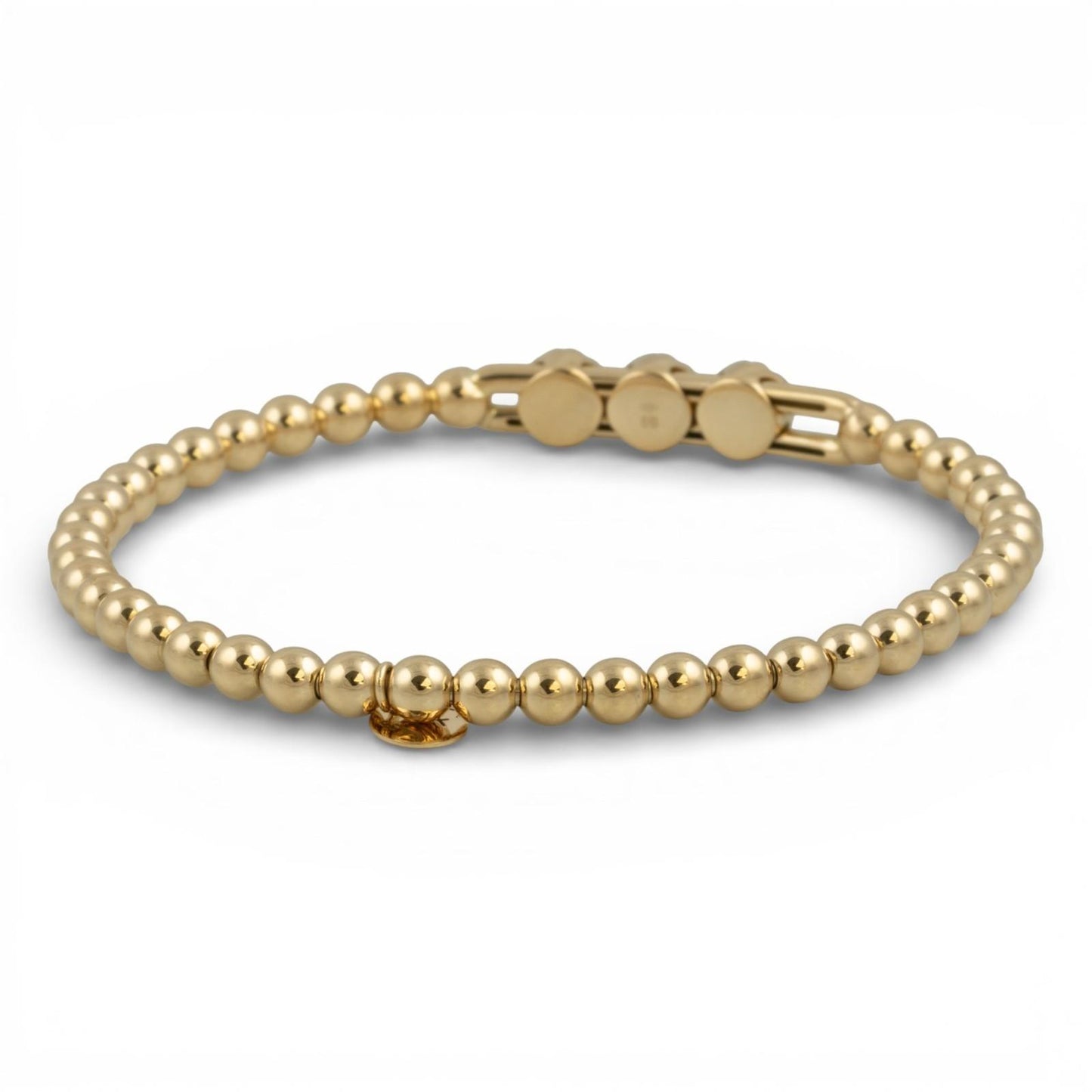 Hulchi Belluni Tresore Trio Diamond 18k Gold Slider Stretch Bracelet BOX + CARD