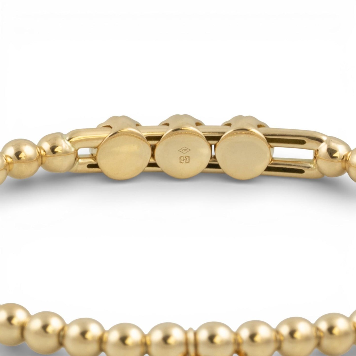 Hulchi Belluni Tresore Trio Diamond 18k Gold Slider Stretch Bracelet BOX + CARD