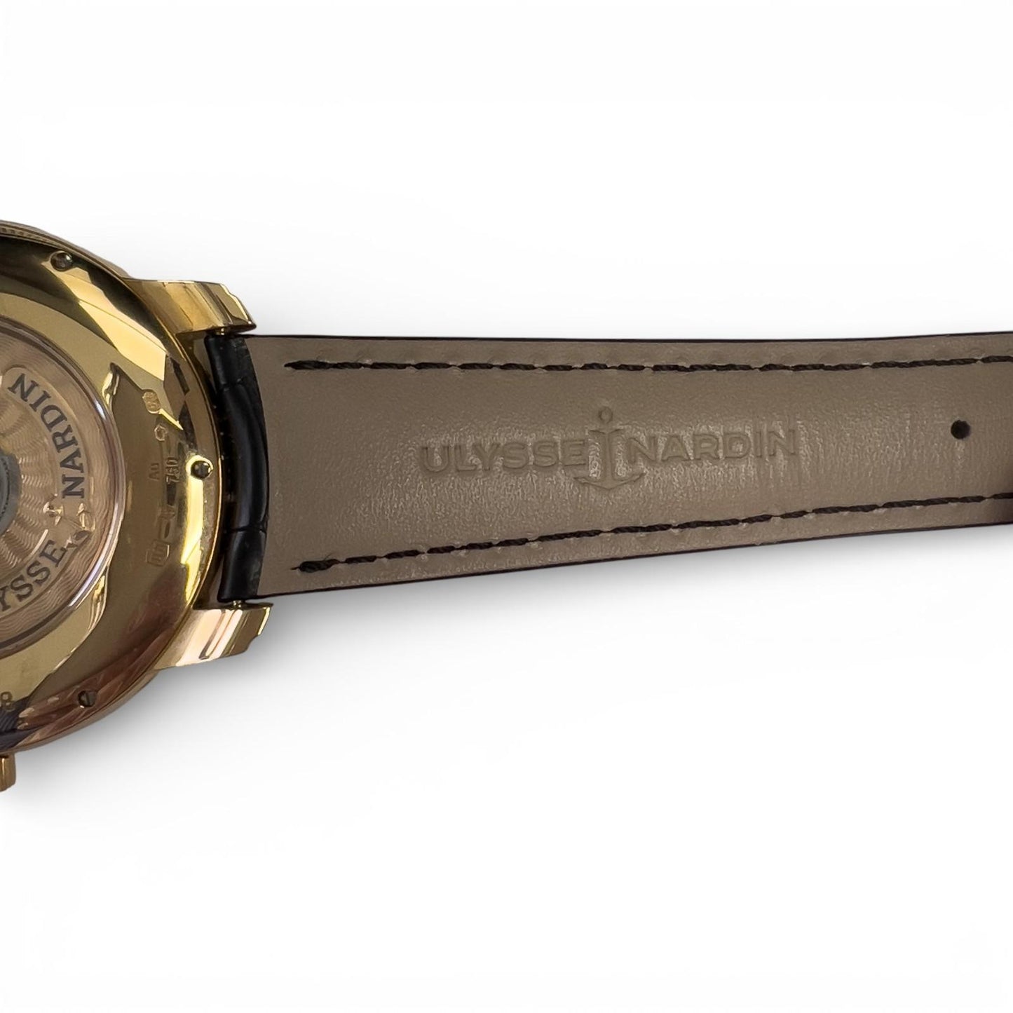 Ulysse Nardin Classico Luna 18K Yellow Gold 40mm Auto Moonphase 8296-122 w/ BOX