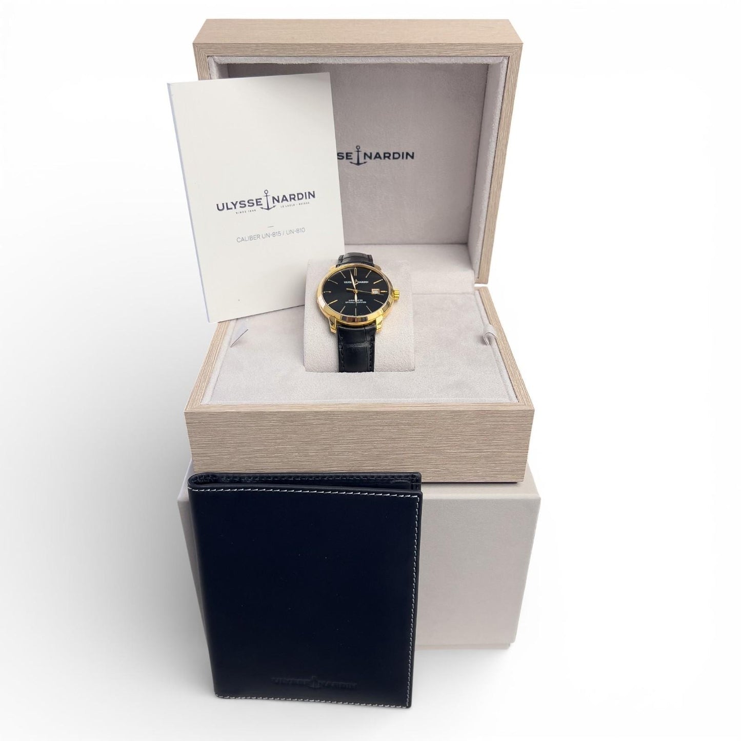 Ulysse Nardin Classico Luna 18K Yellow Gold 40mm Auto Moonphase 8296-122 w/ BOX