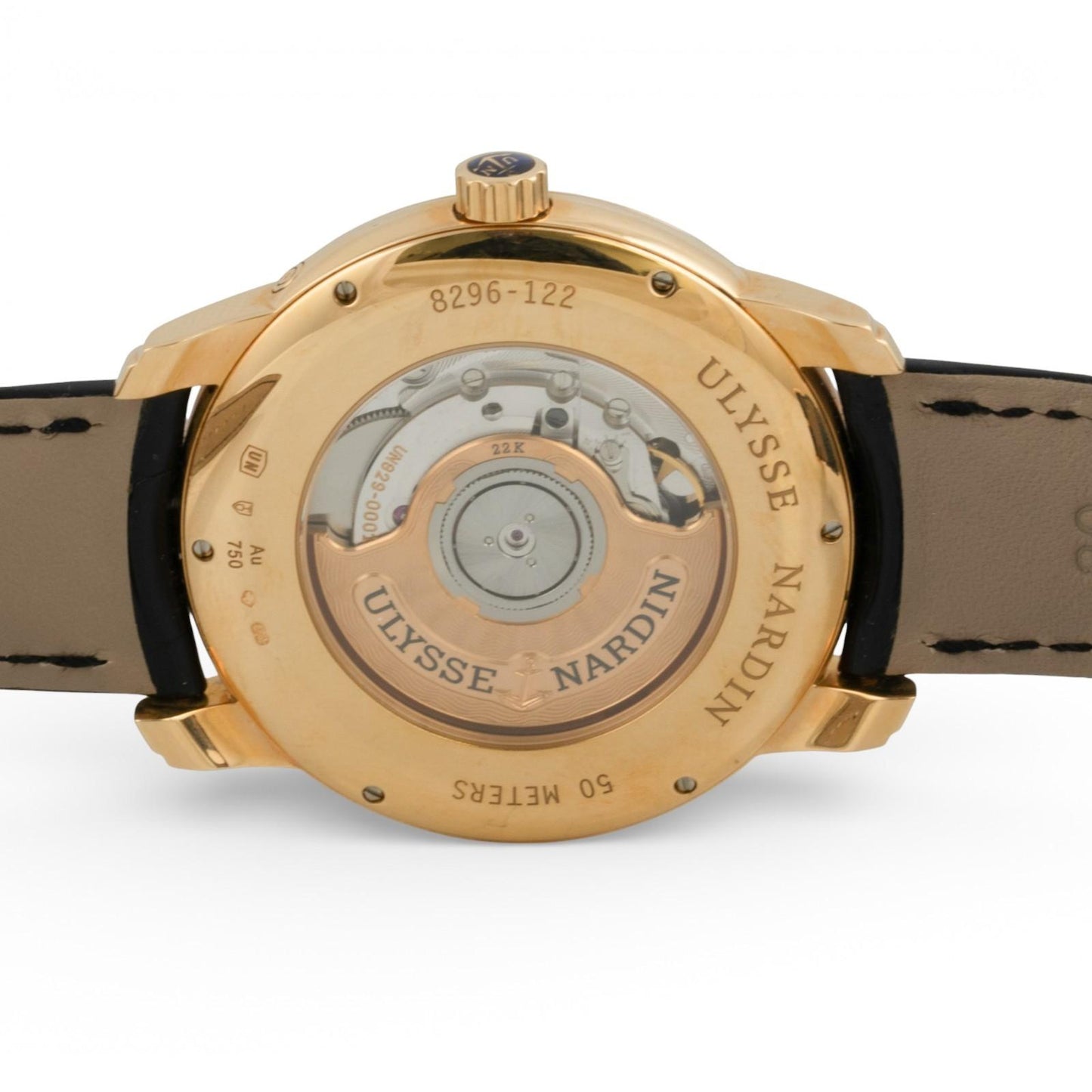 Ulysse Nardin Classico Luna 18K Yellow Gold 40mm Auto Moonphase 8296-122 w/ BOX