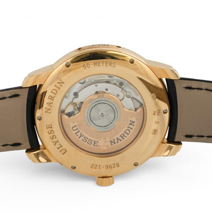 Ulysse Nardin Classico Luna 18K Yellow Gold 40mm Auto Moonphase 8296-122 w/ BOX