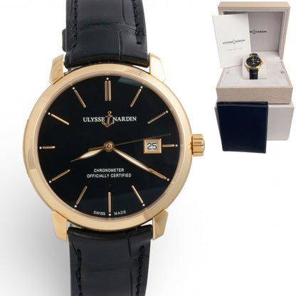 Ulysse Nardin Classico San Marco 18K Yellow Gold 40mm Auto 8156-111 w/ BOX