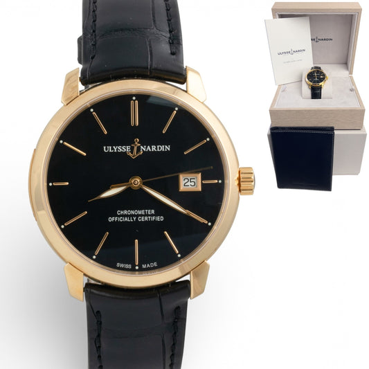 Ulysse Nardin Classico San Marco 18K Yellow Gold 40mm Auto 8156-111 w/ BOX