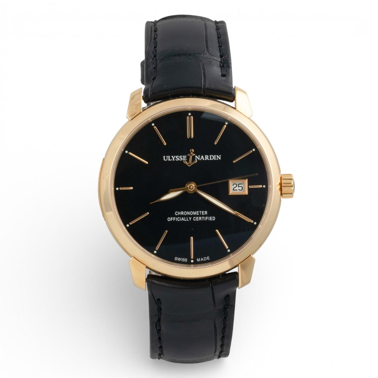 Ulysse Nardin Classico San Marco 18K Yellow Gold 40mm Auto 8156-111 w/ BOX