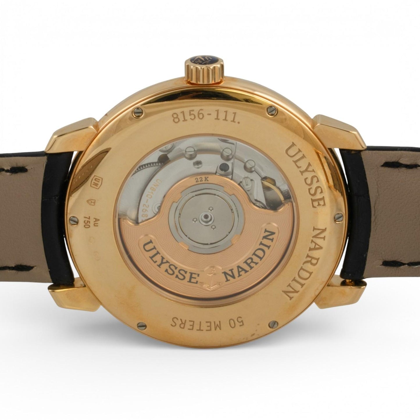 Ulysse Nardin Classico San Marco 18K Yellow Gold 40mm Auto 8156-111 w/ BOX