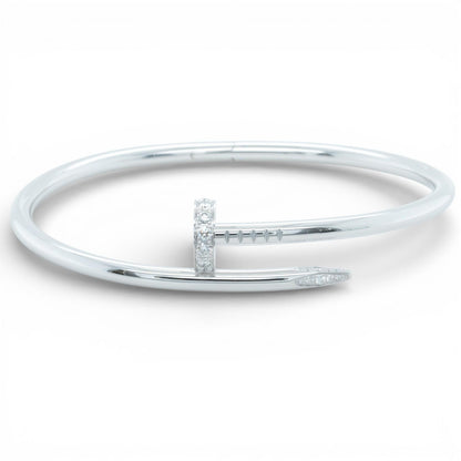 Cartier Juste un Clou Diamond 18k White Gold Classic Bracelet SZ 18 BOX RECEIPT