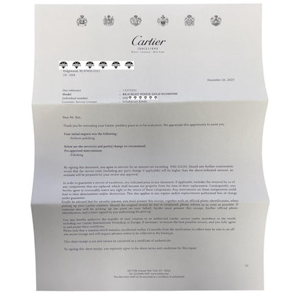 Cartier Juste un Clou Diamond 18k White Gold Classic Bracelet SZ 18 BOX RECEIPT