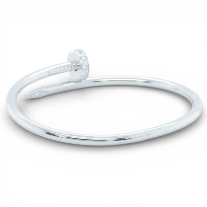 Cartier Juste un Clou Diamond 18k White Gold Classic Bracelet SZ 18 BOX RECEIPT