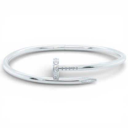 Cartier Juste un Clou Diamond 18k White Gold Classic Bracelet SZ 18 BOX RECEIPT