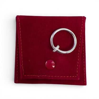 Cartier Juste un Clou Classic 18k White Gold Diamond Ring Size 58 / US 8.25 RCPT