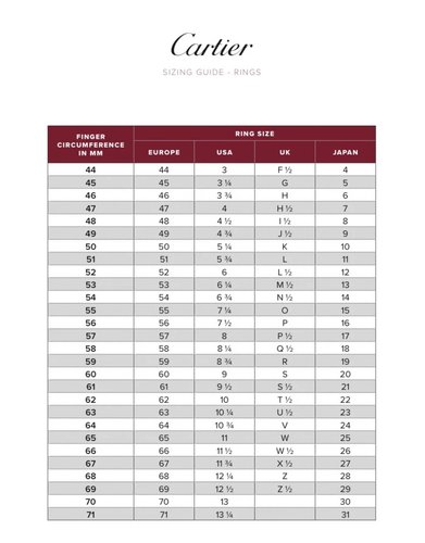 Cartier Juste un Clou Classic 18k White Gold Diamond Ring Size 58 / US 8.25 RCPT