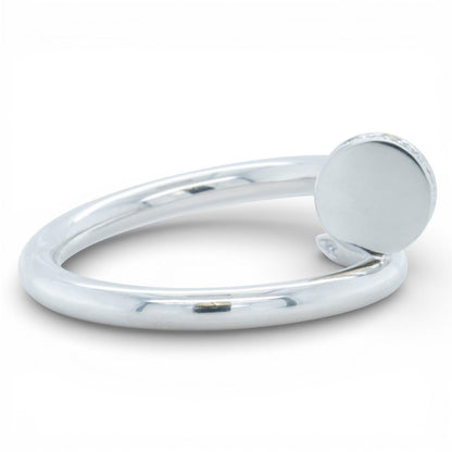 Cartier Juste un Clou Classic 18k White Gold Diamond Ring Size 58 / US 8.25 RCPT