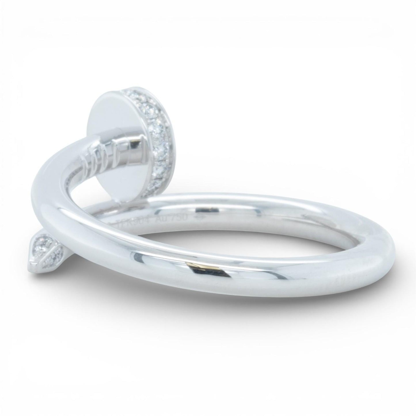 Cartier Juste un Clou Classic 18k White Gold Diamond Ring Size 58 / US 8.25 RCPT