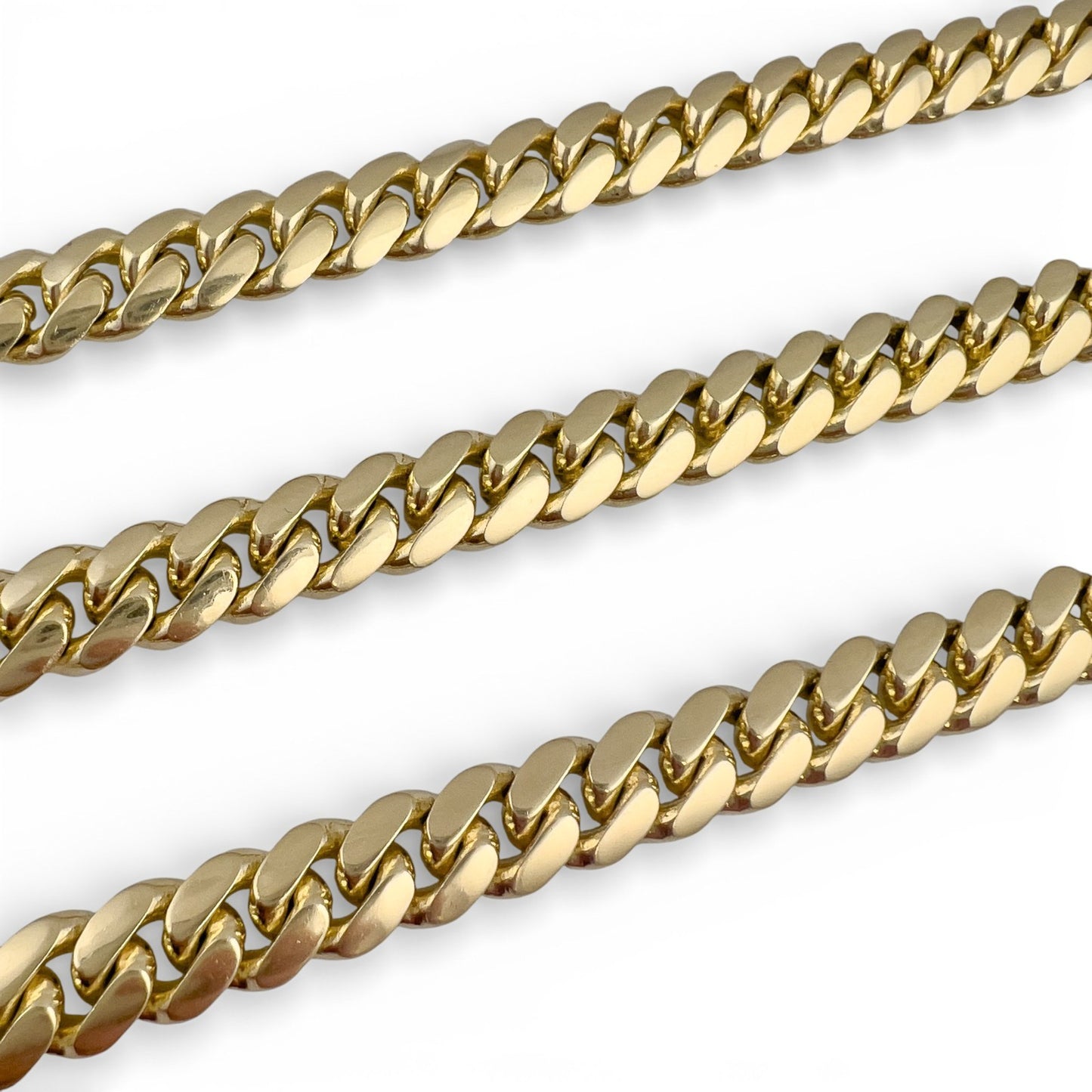 14k Yellow Gold Miami Cuban Link 8.5mm Hidden Clasp Chain Necklace 129.8g 24"