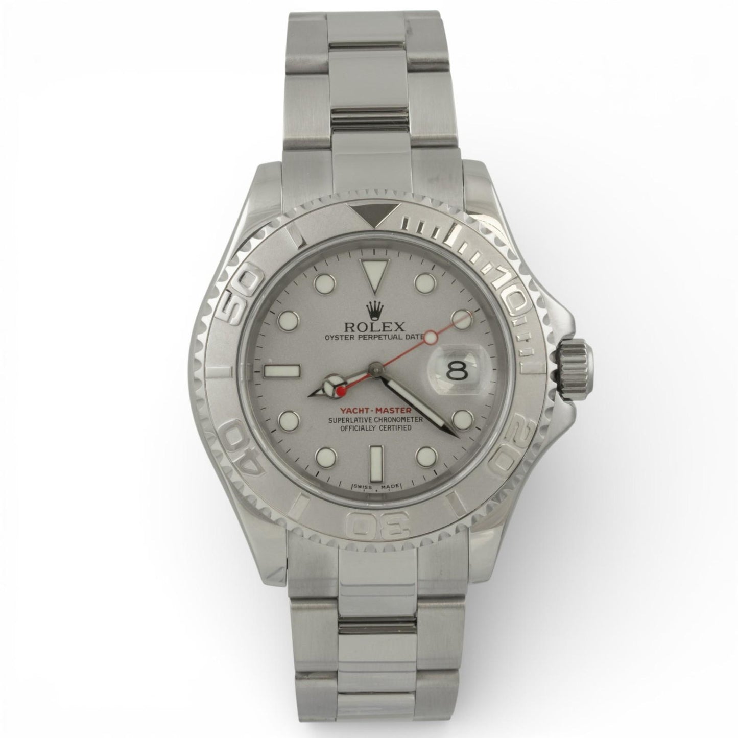 2001 Rolex Yacht-Master YM1 Platinum Stainless Steel 40mm 16622 BOX + PAPERS