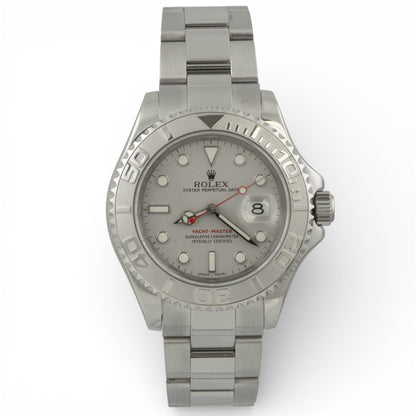 2001 Rolex Yacht-Master YM1 Platinum Stainless Steel 40mm 16622 BOX + PAPERS