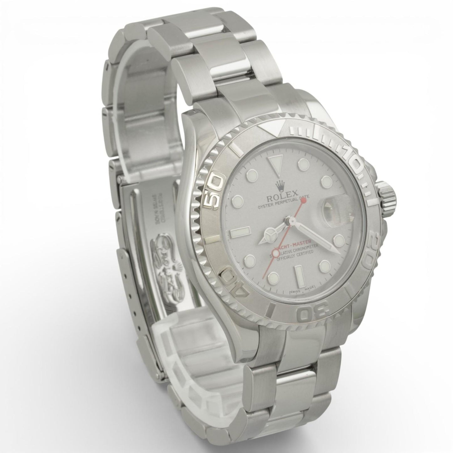 2001 Rolex Yacht-Master YM1 Platinum Stainless Steel 40mm 16622 BOX + PAPERS