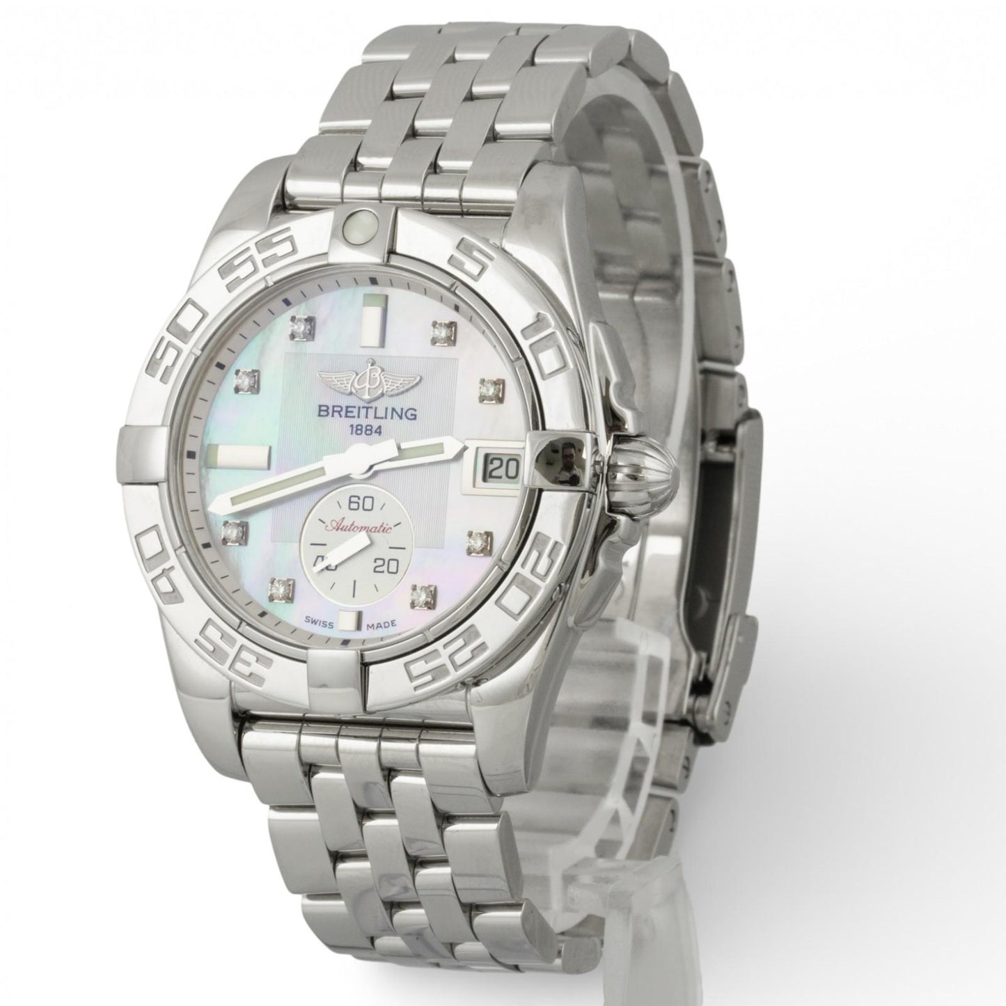 Breitling Galactic Steel MOP Diamond Automatic Ladies 36mm A37330 BOX + PAPERS