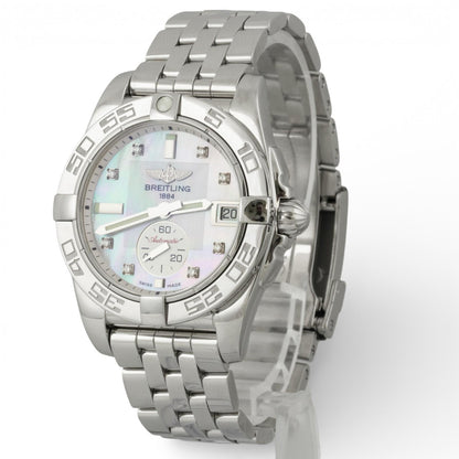 Breitling Galactic Steel MOP Diamond Automatic Ladies 36mm A37330 BOX + PAPERS
