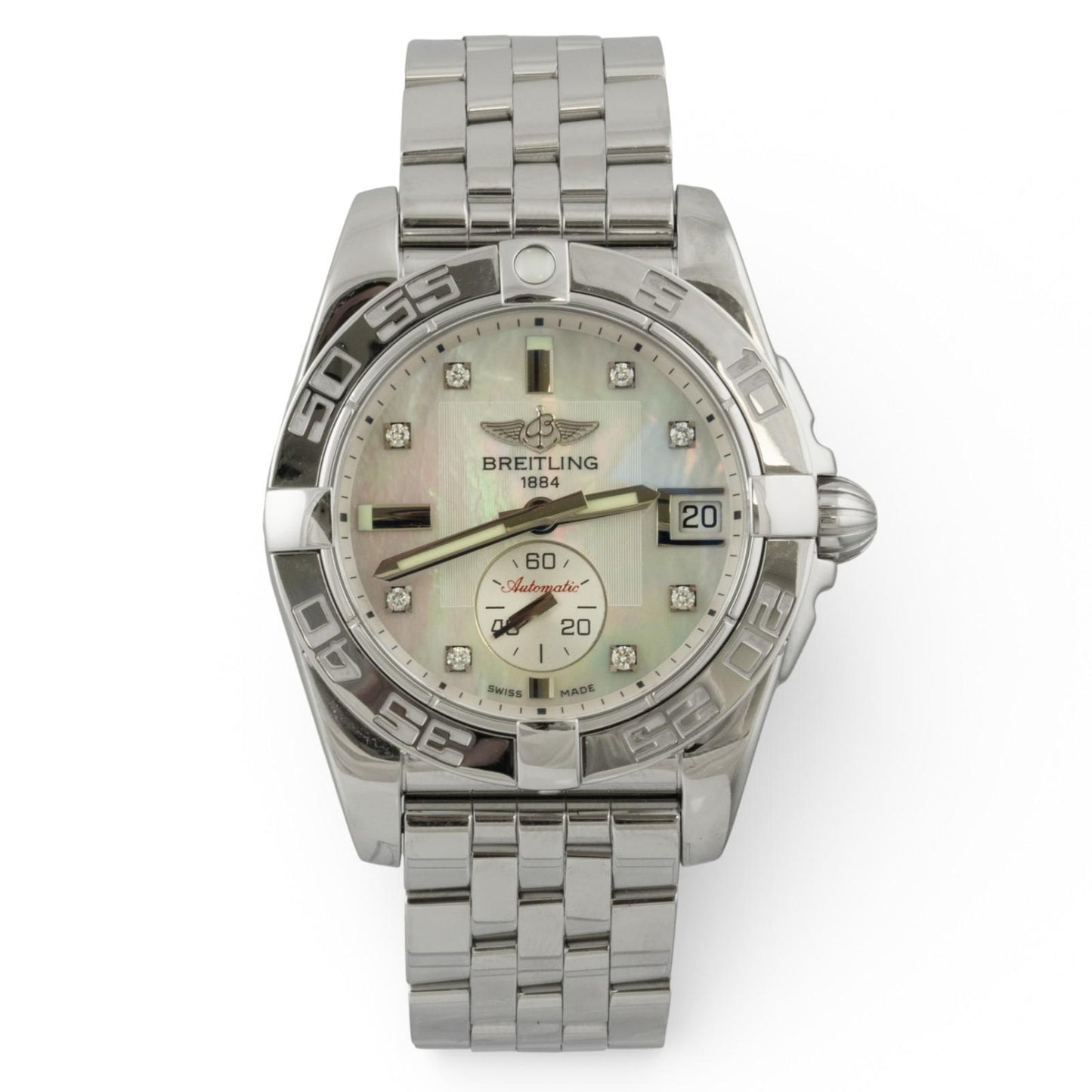 Breitling Galactic Steel MOP Diamond Automatic Ladies 36mm A37330 BOX + PAPERS