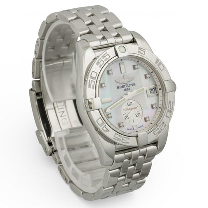 Breitling Galactic Steel MOP Diamond Automatic Ladies 36mm A37330 BOX + PAPERS