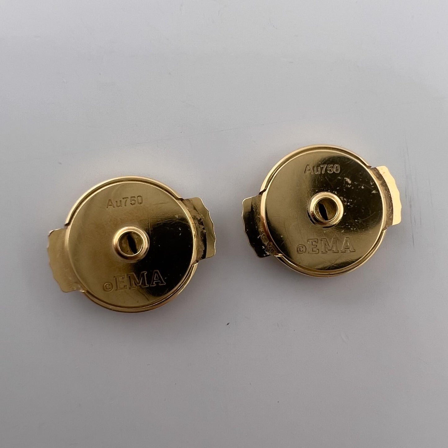 Van Cleef Arpels Pure Alhambra Onyx 18k Yellow Gold Earstud Earrings + RCPT COA