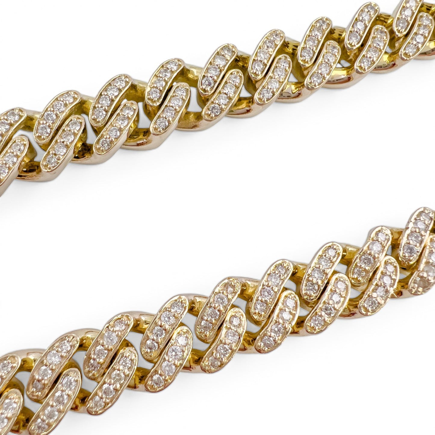 14k Yellow Gold Miami Cuban Link Diamond 9.4mm Necklace 8.00ctw 24" 128.4g