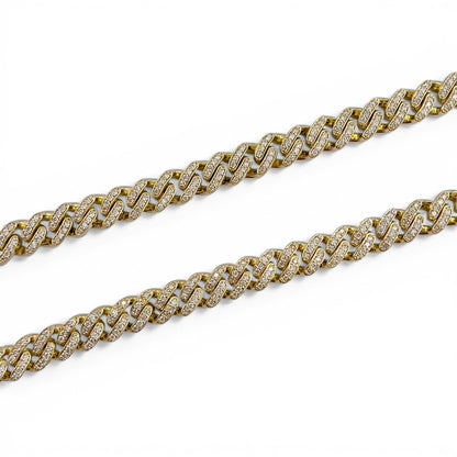 14k Yellow Gold Miami Cuban Link Diamond 9.4mm Necklace 8.00ctw 24" 128.4g