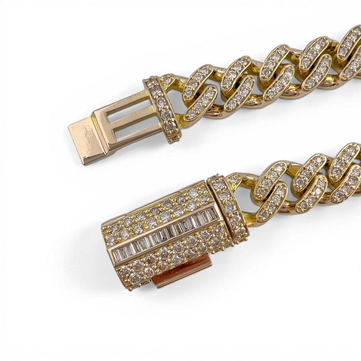 14k Yellow Gold Miami Cuban Link Diamond 9.4mm Necklace 8.00ctw 24" 128.4g