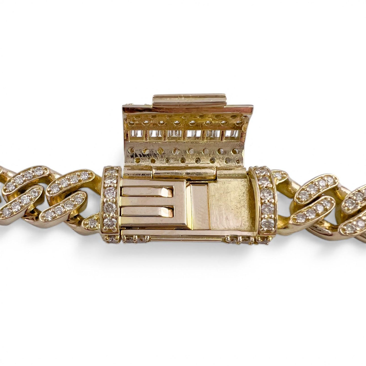 14k Yellow Gold Miami Cuban Link Diamond 9.4mm Necklace 8.00ctw 24" 128.4g