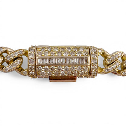 14k Yellow Gold Miami Cuban Link Diamond 9.4mm Necklace 8.00ctw 24" 128.4g