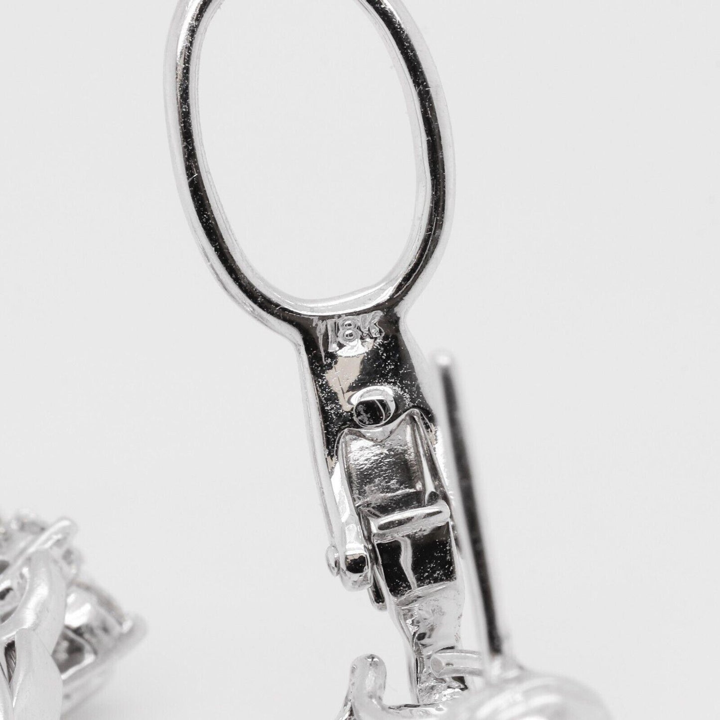 Platinum 800 & 18k White Gold Diamond Triple Cluster Earrings 2.50ctw F VS1