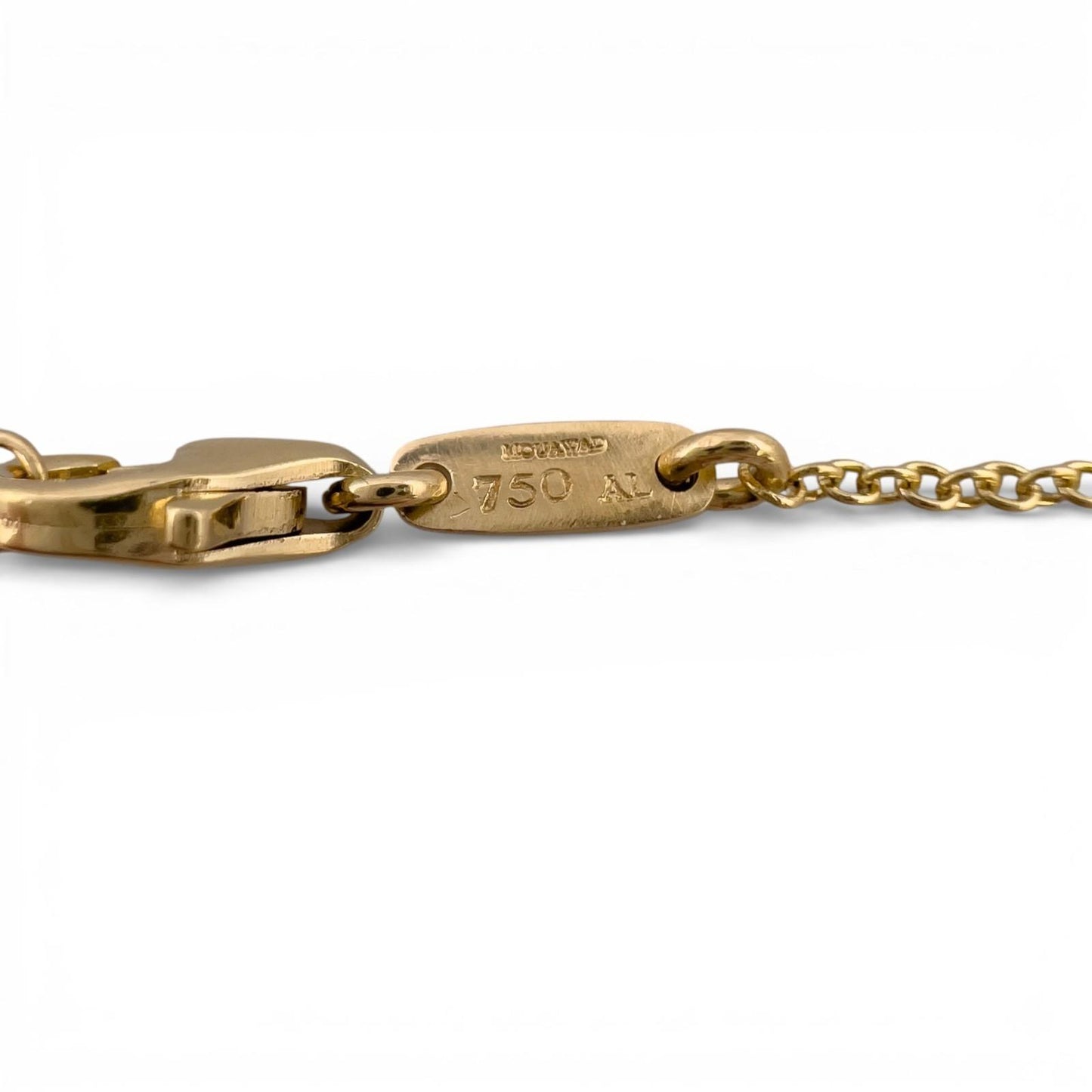 Mouawad 18k Yellow Gold Diamond Dainty Spike Pendulum Cone Necklace 0.05ctw 16"