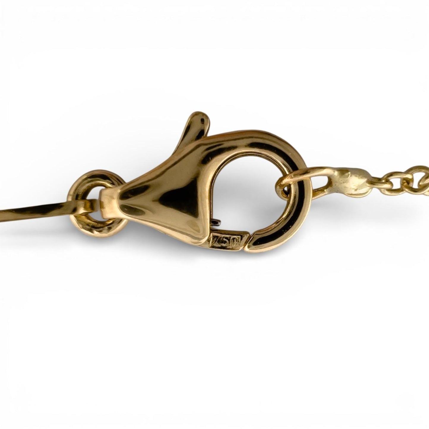 Mouawad 18k Yellow Gold Diamond Dainty Spike Pendulum Cone Necklace 0.05ctw 16"