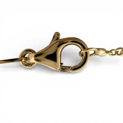 Mouawad 18k Yellow Gold Diamond Dainty Spike Pendulum Cone Necklace 0.05ctw 16"