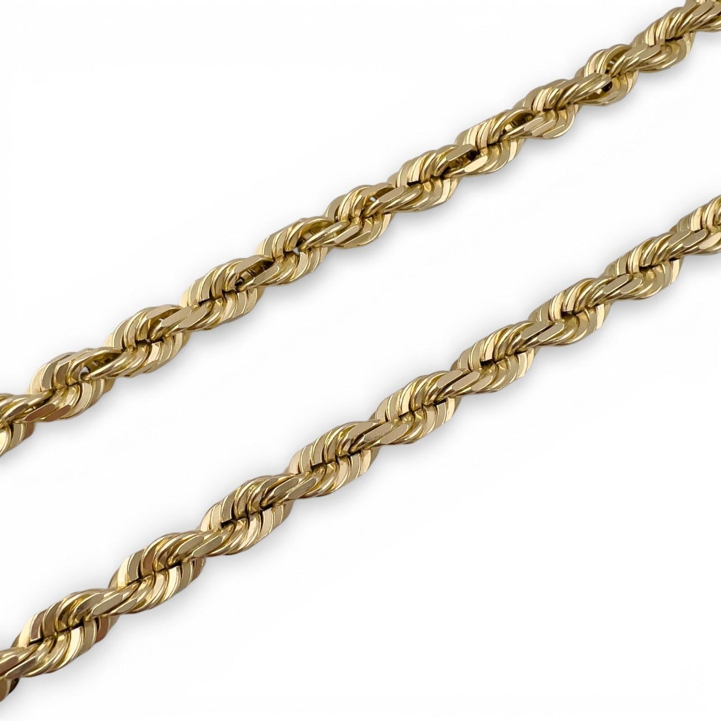 Men's 14k Yellow Gold Rope Chain 7.20mm Link Necklace 22" 94.3g THICK HEAVY