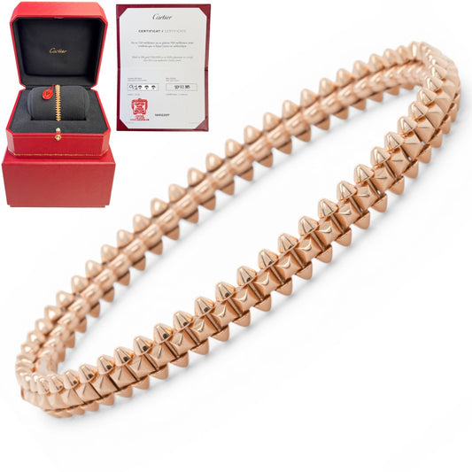 2025 Clash de Cartier Small 18k Rose Gold Bracelet Size 16 BOX & CERTIFICATE