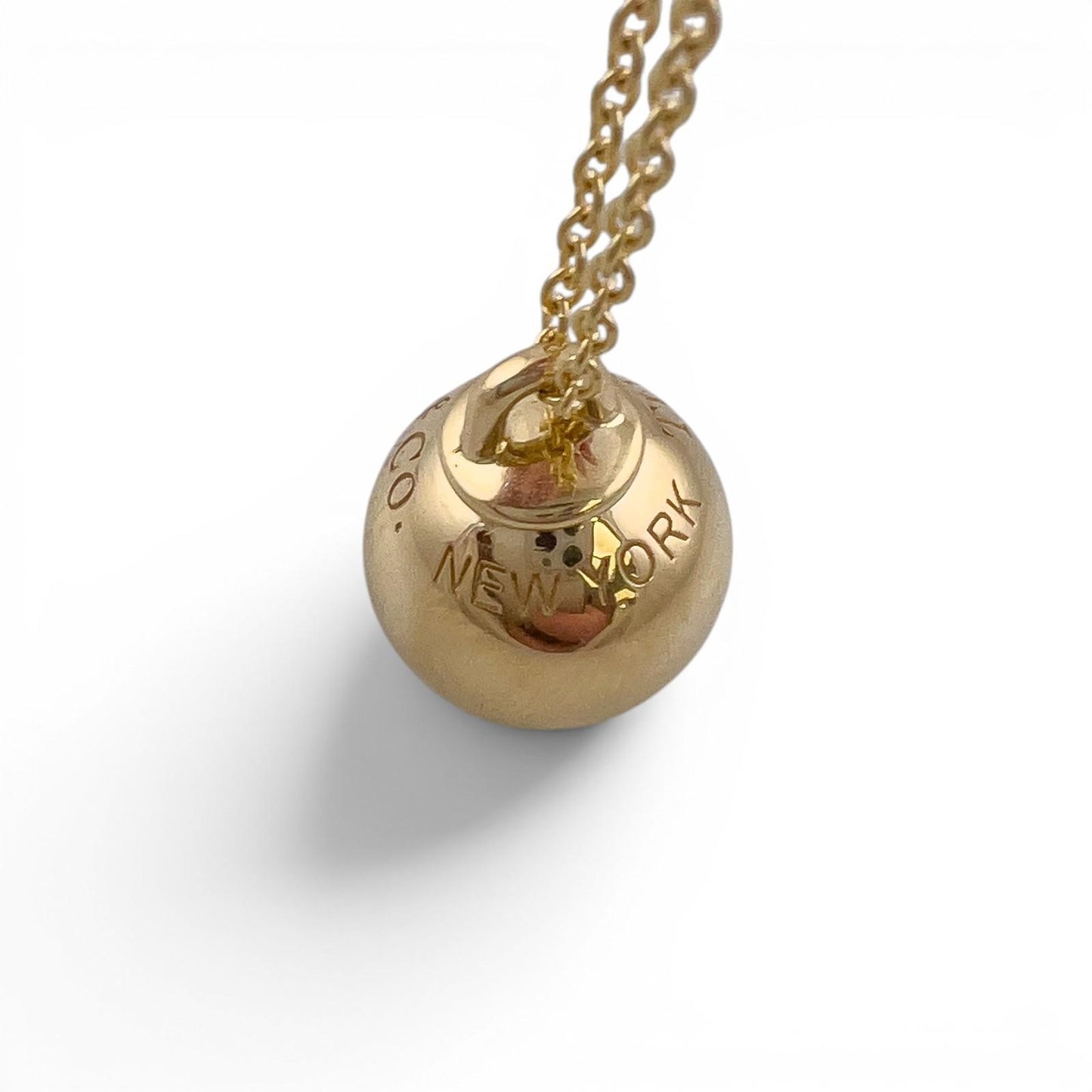 Tiffany & Co. HardWear Ball 18k Yellow Gold 12.5mm Necklace 9.2g 18.5" / 21"